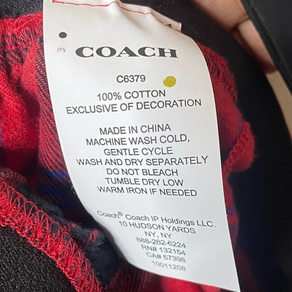 Coach x Saks Fifth Avenue • Red Bleeker Plaid Flannel Pajama Set